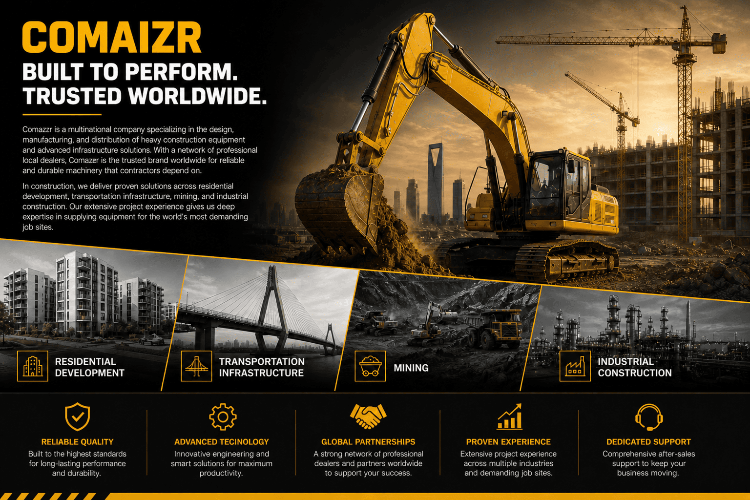 Excavator on Construction Site